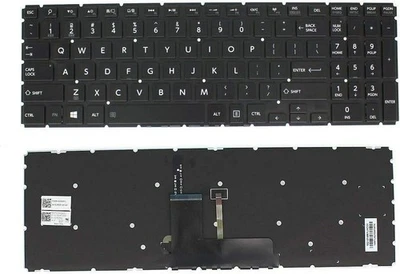 H000082910 Toshiba Backlit Keyboard US English For Satellite Radius P50W P50W-B - Image 1 of 3