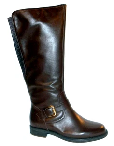 NUOVI STIVALI DAVID TATE BRANSON AL GINOCCHIO IN PELLE MARRONE 9,5 XW - Foto 1 di 5