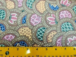 Imari Glosheen Points East Chintz Tan BTY Waverly Home Decor 100% Cotton 54" W - Picture 1 of 1