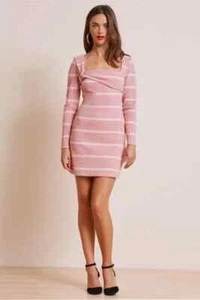 Finders Keepers Red & Pink Striped Destination Mini Dress, Size S NWT! $170 - Picture 1 of 8