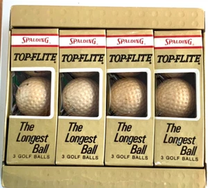 VINTAGE!!!  SPALDING TOP-FLIGHT DUTZEND GOLFBÄLLE NEU IM KARTON OHNE ABDECKUNG C15 - Bild 1 von 2