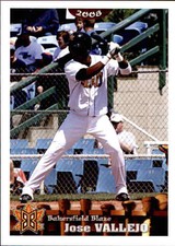 2008 Bakersfield Blaze Grandstand #31 Jose Vallejo Dominican Republic DR Card