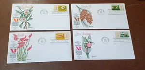 1376-79 Botanical Series (Set of 4) FDC, Fleetwood Cachet, UA, OF, VFC. - Picture 1 of 5