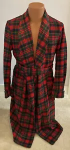 Vintage Pendleton Robe Mens M Red Wool Prince Charles Edward Stewart Tartan - Picture 1 of 1
