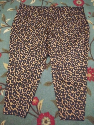 Time Tru Womens Jeggings 5X Leggings Leopard Print Plus Skinny Animal 32-34 - Image 1 of 4