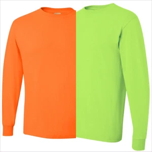 Fruit Of The Loom Long Sleeve Tee Adult Men HD Cotton T-Shirt (A7) L/S Tee 4930 - Picture 1 of 6