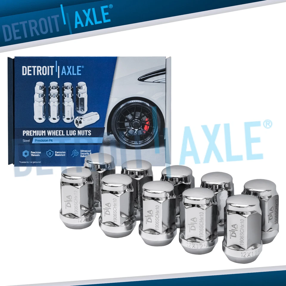 10 tuercas de rueda cromadas 12x1,25 para Subaru Impreza Legacy Forester Outback Foto 1 de 4