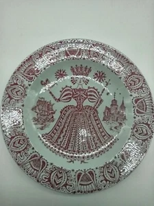 Nymolle Denmark Jacob Bang REX Red Pottery Plate Vintage Beautiful! 7 3/4" - Picture 1 of 4