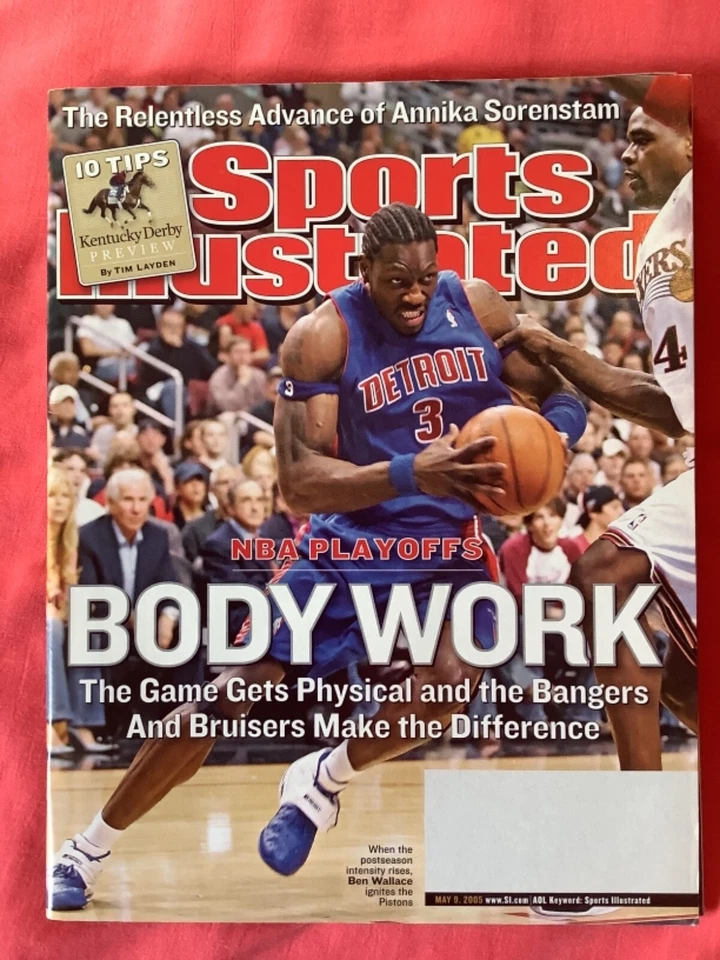 BEN WALLACE SPORTS ILUSTRADO SEM ETIQUETA DETROIT PISTÕES BASQUETE - Imagem 1 de 1