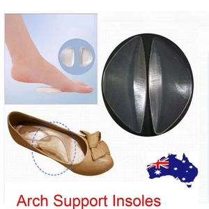 Silicone Gel Arch Support Shoe Inserts Flat Foot Wedge Cushion Pads Pain Relief - Picture 1 of 8