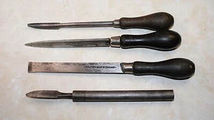 Set of 4 vintage bearing scrapers - some Eclipse and Moore & Wright - Picture 1 of 8