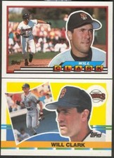 Will Clark 1989+1990 Topps 'Bigs' pair