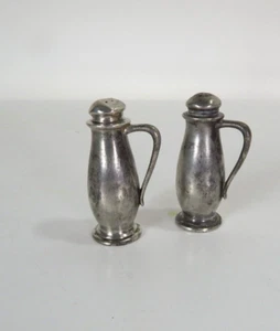 Vintage Pewter Mayflower Salt and Pepper Shakers Large Model # 3237 - Picture 1 of 10