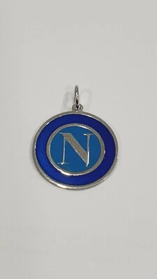 CIONDOLETTO ARGENTO SMALTATO SCUDETTO NAPOLI - GADGET- LOGO NAPOLI - Immagine 1 di 4