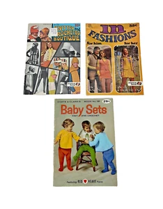 1960's Knitting and Crochet Clothing Pattern Booklets Vintage Retro LOT of 3 - Picture 1 of 8