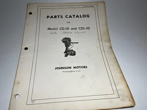 Reproduction OMC Johnson 5.5 HP CD-10 CDL-10 Parts Catalog - Picture 1 of 5