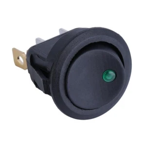 1X Dot LED Light 12V 16A Auto Car Boat Rocker On Off Toggle SPST Switch Green AU - Picture 1 of 8