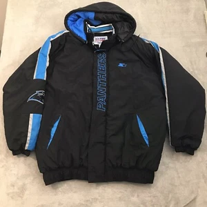 VTG Carolina Panthers Starter Jacket Mens XXL Coat Pro Line Hooded 90s Oversized - Picture 1 of 12
