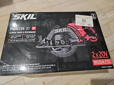 SKIL PWR CORE 20 CR5429B-20 7-1/4" 20V Brushless Cordless Circular Saw W/2batt.  - Image 1 of 4