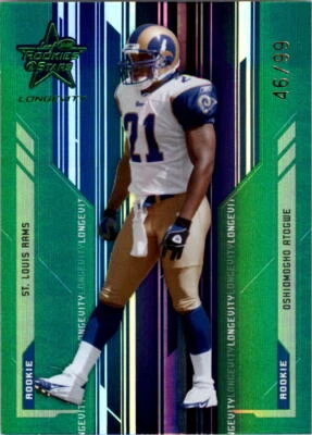 2005 Leaf Rookies and Stars Longevity Emerald #128 Oshiomogho Atogwe /99 - NM-MT - Image 1 of 2
