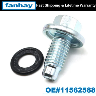 11562588 Oil Pan Drain Plug Bolt with O-Ring For GM Chevrolet Buick Cadillac - Image 1 of 4