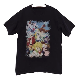 Seven Deadly Sins Young Adult Small/Medium Graphic T Shirt Black Anime - Picture 1 of 5