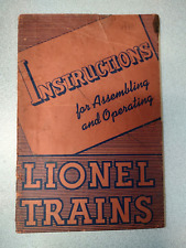 1941 Instructions for Assembling and Operating Lionel Trains Pamphlet