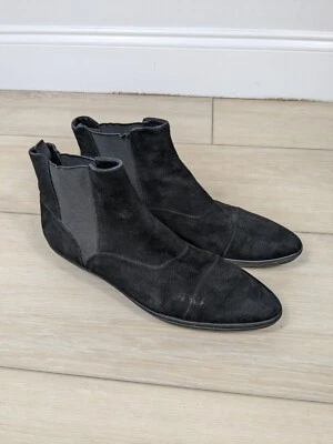Botas Chelsea Hogan para Mujer Negras Gamuza Talla 42 Hechas en Italia Punta 10 EE. UU. Foto 1 de 4