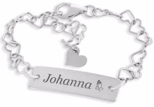 TAUFARMBAND, NAMENSCHMUCK, TAUFGESCHENK, 925 SILBER, BABYARMBAND - Bild 1 von 1