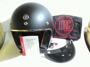 Torc Route 66 T50 Flat Black with US Flag Graphic 3/4 Open Face Helmet - XSmall - Picture 1 of 9