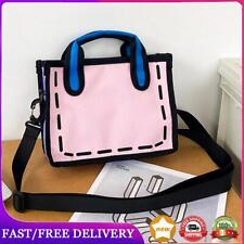 Women Shoulder Bag 2D Bags Comic Handbag Casual Fashion Messenger Bags (Pink) AU