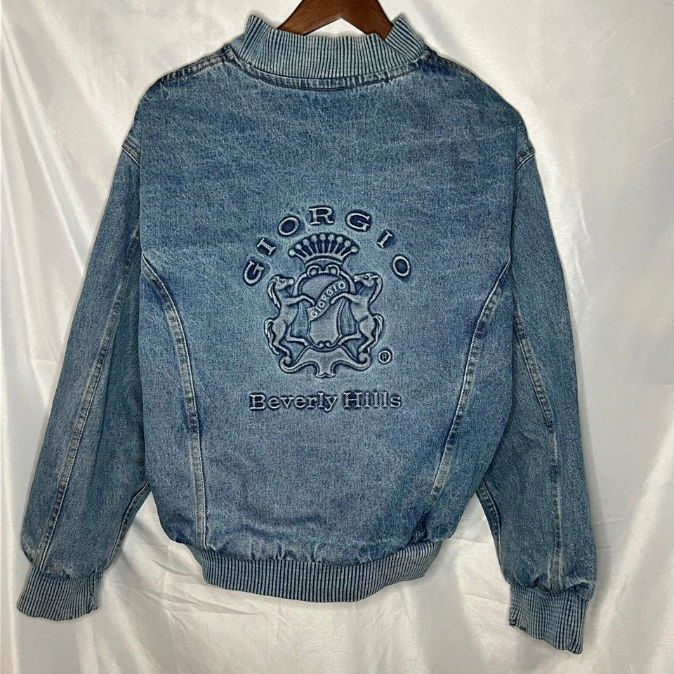 Giorgio Beverly Hills Denim Jacket Vintage 80s 90s Medium - Изображение 1 из 4