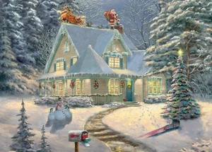 Ceaco Jigsaw Puzzle; Midnight Delivery by Thomas Kinkade; 1000 pieces; 3328-51 - Picture 1 of 3