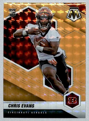 Chris Evans 2021 Panini Mosaic Prizm Orange Fluorescent Rookie /25 #379 - Image 1 of 2