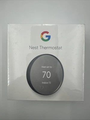 New-Sealed-Google-Nest Thermostat-Charcoal-G4CVZ-GA02081-US-Free Shipping!! - Image 1 of 4