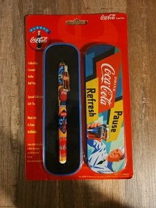 Bolígrafo vintage 1996 Coca Cola cerámica coleccionable con estuche - Imagen 1 de 2
