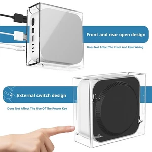 for MacMini M4 Acrylic Protective Case Bracket Table Wall Storage UK Base R6U0 - Afbeelding 1 van 12
