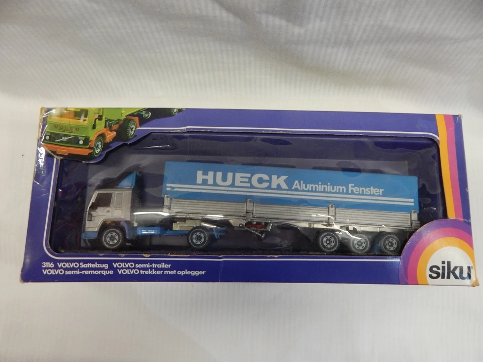 SIKU VOLVO FL7 SEMI TRAILER HUECK ALUMINIUM FENSTAR 3116 BOXED 1:55 SCARCE - Image 1 of 4
