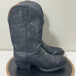 Tony Lama Boots RR3502 Men 11.5D Black Leather Western Cowboy Riding Ranch Style - Picture 1 of 14