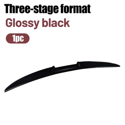 54“ Universal Car Rear Roof Lip V-Style Spoiler Wing Closs Black Tail Trunk 138C Foto 1 de 4