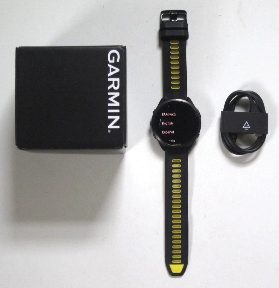 Reloj inteligente para correr Garmin Forerunner 965 - gris carbono/negro/amarillo Foto 1 de 4