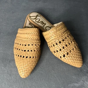 Sam Edelman Natalya braune geflochtene Damen-Pantoletten flache Schuhe Größe 7,5 - Bild 1 von 5