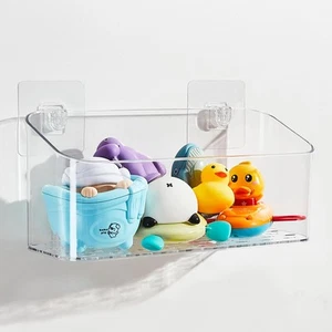 Dusch Caddy Bad Organizer Spielzeug Aufbewahrung Halter für Badewanne Klar Groß - Bild 1 von 8