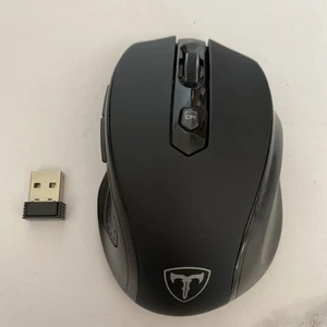 Hotweems D-09 Wireless Mouse - Ergonomic, Silent Click, 2400 DPI, Black - Picture 1 of 8