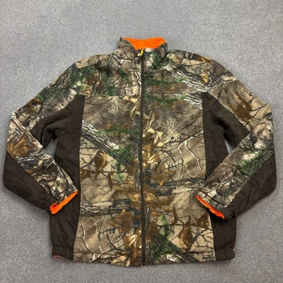 RealTree Jacket Adult Medium Brown Work Wear Hunting Camo Fleece Coat Mens - Image 1 of 4