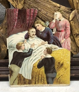 Victorian Die Cut - Queen Victoria on Death of Prince Albert by Raphael Tuck L10 - Foto 1 di 6