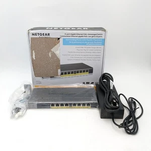 Netgear GS108PP 8-Port Gigabit 123W PoE+ Unmanaged Ethernet Switch - Zdjęcie 1 z 10