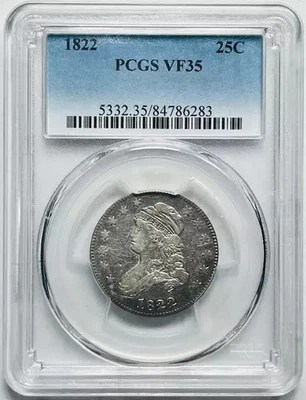 1822 P Capped Bust Quarter Dollars PCGS VF-35 - Image 1 of 2