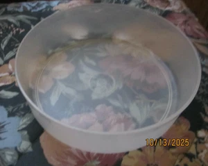 Bote transparente Tupperware 1405-17 de 6" de diámetro x 1-3/4" de profundidad - Imagen 1 de 4