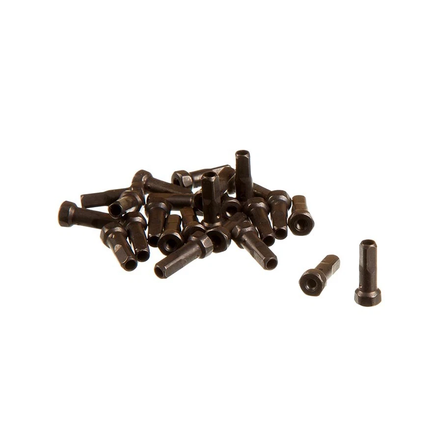 Pezón de bloqueo de latón Zipp Sapim, 14 mm, negro, hexágono seguro roscado, 24 piezas Foto 1 de 1